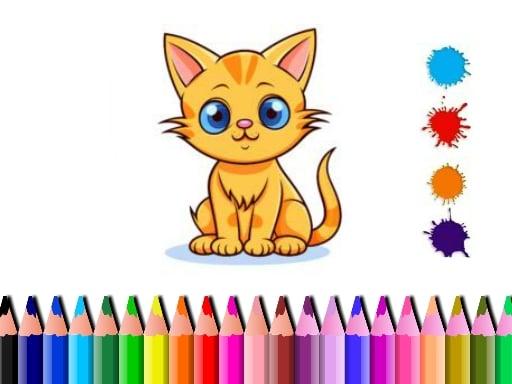 Cute Cat Coloring Book cover